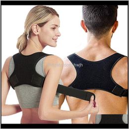 Corrector Shoulder Back Support Bandage Adjustable Posture Clavicle Spine Upper Lumbar Correction Belt 4Dkqp V3Lwq