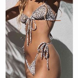 Brazilian Bikini Sexy Ruffle Frilled Bathing Suit for Women Thong Swimsuit Beachwear Bandage Swimwear Push Up Set 210520