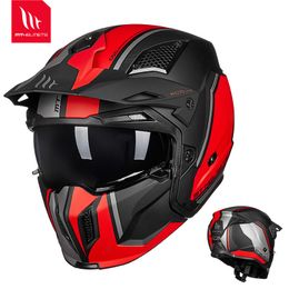 New Full Face Helmet Motorcycle Modular High Quality DOT ECE Approved MT Personality Off Road Changeable Moto Helmets