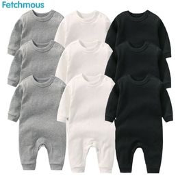 Baby Boys Rompers Roupa De Bebes Long Sleeve Winter Soft Cotton Girls Clothes NewBorn Clothing 210315