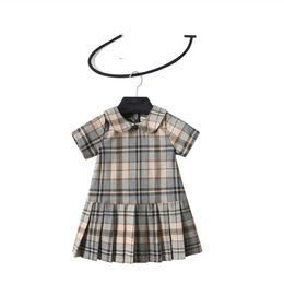 New Fashion Brand Baby Girls Dress Summer Clothes Short Sleeve Baby Dresses for Infant Baby Birthday Clothing Girl Wear Dress Q0716