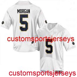 Stitched 2020 Men's Women Youth #5 Nyles Morgan Notre Dame White NCAA Football Jersey Custom any name number XS-5XL 6XL