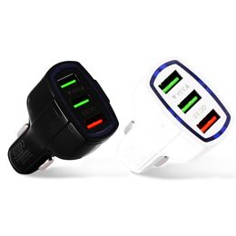 QC 3.0 3 USB Car Charger Quick Charge 3.0 3-Ports Fast Charger for Car Phone Charging Adapter for iPhone Samsung Xiaomi Huawei
