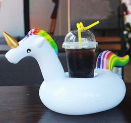 Inflatable Unicorn Drink Cup Holder Floating Party Beverage Boats Phone Stand Children Swimming Pool Toys Supplies