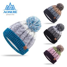 Adult Children Thick Cable Winter Fleece Lined Knitted Hat Cuffed Beanie Skull Cap Circle Loop Scarf Skiing Camping Cycling Caps & Masks