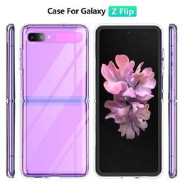 Phone Cases For Samsung Galaxy Z Flip Case Slim 1.5MM Soft Transparent High Clear TPU+PC S20 Plus Ultra