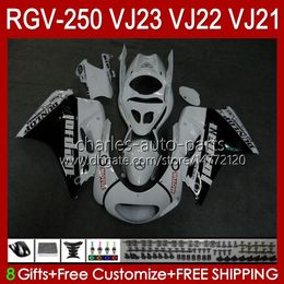 OEM Bodywork For SUZUKI black white RGVT RGV 250 CC RGV250 SAPC VJ23 Cowling RGV-250CC Body 107HC.117 RGVT-250 VJ 23 RGV-250 Panel 97 98 RVG250 250CC 1997 1998 Fairing Kit