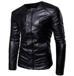 Men's Jackets Leather Jacket Men Casual Clothes England Embossed Dark PU And Coats Mens Jaqueta Masculina Chaqueta Casaco Masculino