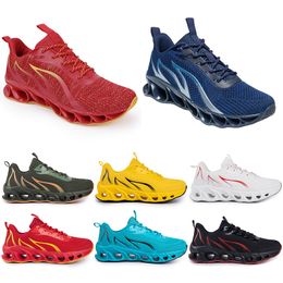 Running Shoes non-brand men fashion trainers white black yellow gold navy blue bred green mens sports sneakers #204