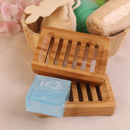 Square Solid Bamboo Soap Box Household Storage Soaps Dish Washing Hand Supplies For Wash Basin Decorate 5 2zz Q2