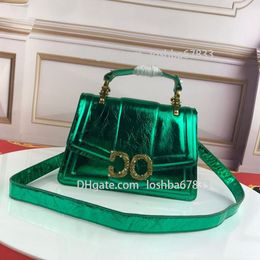 Women's leather Totes handbag fashion Baroque Vintage Copper Buckle Shoulder Bags show party luxury packing box size 27x18 * 8cm
