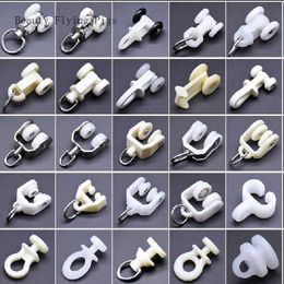 Curtain track accessories roller vintage straight rail curved rail guide hook ring slide rail pulley buckle 210607