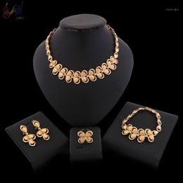Earrings & Necklace YULAILI 2022 Coming Zircon Four Pieces Ladies Costume Jewellery Sets