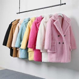 Fluffy Thick Warm Faux Fur Coat Women Artificial Plush Jacket Women's Teddy Bear Coats Female Winter Solid Button Jackets 211018