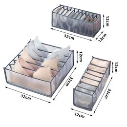 new Drawer Storage Box Bra Closet Organiser Underpants Socks Finishing Boxs Foldable 24 Grid Divider Bras Sock Supplies EWB7071
