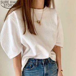 Blusas Long Sleeve T Shirt Women White Harajuku Style Feminina Summer Tees Casual Cotton T-Shirt Plus Size Loose Tops 10199 210527