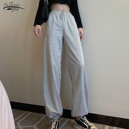 Cotton Trousers Women Thicken Velvet Loose Wide Leg Pants Autumn Winter Casual High Waist Pants Baggy Solis Pants Women 12778 Q0801