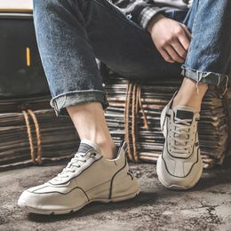 2022 de couro masculino tênis primavera novo respirável casual esportes sapatos moda treinadores