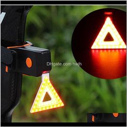 Lights Bike Waterproof Cycling Helmet Taillight Lantern For Bicycle Led Usb Rechargeable Safety Night Riding Rear Light Nb1Kd A5Nqk