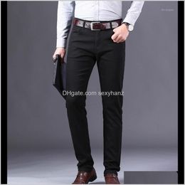Mens Style Black Jeans Stretch Denim Trousers Casual Business White Khaki1 Jmepk Sv7Ax