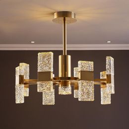 Pendant Lamps Modern Led Stone Chandelier Luminaria Pendente Deco Maison Lamp Commercial Lighting Bedroom