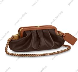 Fashion clound clutch bags real leather Banquet wallet mini purse Luxurys Designers women men Crossbody chain evening Purses genuine material handbag multi-style