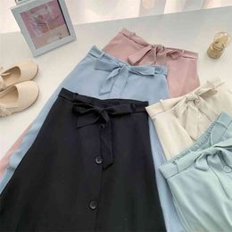 Lace High Waist Skirt Women Spring and Summer Pendant Slim Long A-line Korean 210529