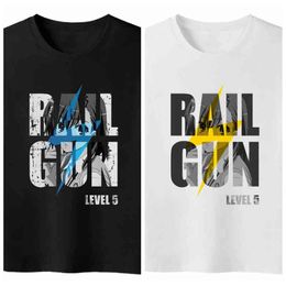 MGFHOME Anime JK A Certain Scientific Railgun Misaka Mikoto tshirt t shirt Cosplay T-Shirt Tops Tee Shirt Women Men G1229