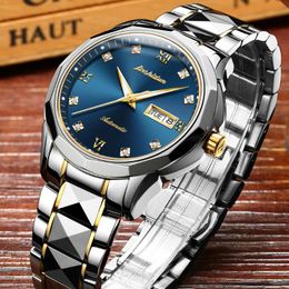 Wristwatches JSDUN Luxury Top Brand Men's Watch Classic Retro Mechanical Stainless Steel Business Formal Clock 8813