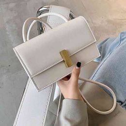 HOCODO Solid Color Small Shoulder Bags Women Pu Msenger Bag Female Simple Crossbody Bag 2021 Fashion Ladi Small Square Bag5RP5