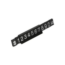 Golden Adjustable Number Letter and Base Price Display Counter Stand Tag Label Set