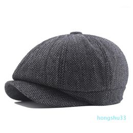 Berets Herringbone Patterns Men's Beret Big Size Sboy Caps Casual Flat Hats For Women Octagonal Cap Boinas Para Hombres 56-61cm1