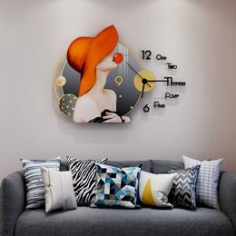 Wall Clock DIY 3D Mirror Stickers Decoration Salon Living Room Modern Design Large Home Decor Interiors Kitchen Watches Clocks 210930