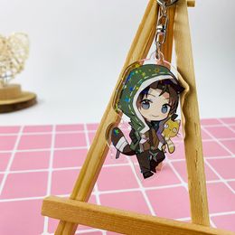 Identity V Keychain Man Acrylic Key Chain Women Cartoon Figure Freddy Riley Key Ring Two Sided Pendant Kids Key Holder Llaveros