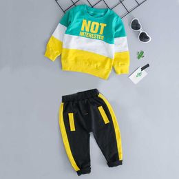 Kids Toddler Boy Girl Casual Clothes Set Newest Spring For Toddler Letter Long Sleeve T shirt + Pants Outfit 2 Years