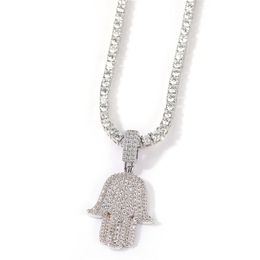 18K Iced Out Pendant Necklace Gold Silver Plated Diamond CZ Stone Hip Hop Jewellery