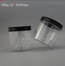 500g/ml Clear Plastic Jar bottle Wholesale Retail Originales Refillable Cosmetic Cream Butter Honey Pill Empty Containers jarsgood qty