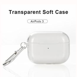 Headphone Accessories Earphone Cover Cases For Apple earbuds Airpods 3 Transparent Clear Protector Case