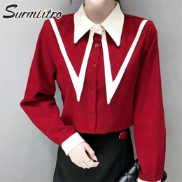 Corduroy Shirt Women Spring Autumn Winter Vintage Chemisiers Chemises Long Sleeve Feminine Elegant Blouse Female 210421
