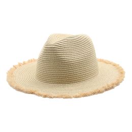 sombreros de paja hombres mujeres sólido verano primavera papel hechos a mano paja sombreros brezo al aire libre playa protección sol casual mujeres sombreros