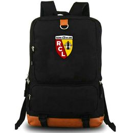 RC Lens backpack RCL daypack Blood and Gold Club school bag Sport Team packsack Print rucksack Leisure schoolbag Laptop day pack
