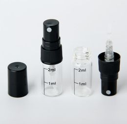 2ml Atomizer spray bottle transparent mini sample perfume bottles 5000pcs/lot