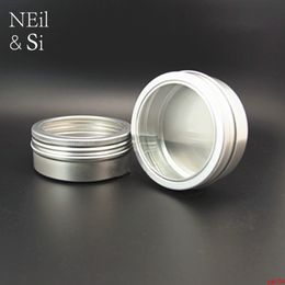 200g Window Cover Aluminium Jar Empty Cosmetic Cream Bottles Pill Capsule Candy Lotion Coffee Beans Storage Tins Metal Containersgood qtys