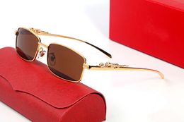 Fashion cartir sunglasses Frameless Leopard Men Sunglasses women Full Frame eyeglasses Customised Prescription Glasses Anti-Blu-ray Discoloration lens