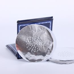 DHL Free 50pcs/pack Round Shisha hookah Tin Foil Paper With Hole Narguile Chicha Aluminum For Charcoal Holder smoke Accessories