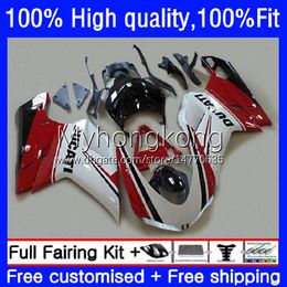 Injection Fairings For DUCATI 848R 1098R 1198R 848 1098 1198 S R Bodywork 14No.28 848S 1098S 07 08 09 10 11 12 1198S 2007 2008 2009 2010 2011 2012 OEM Body Kit Factory Red hot