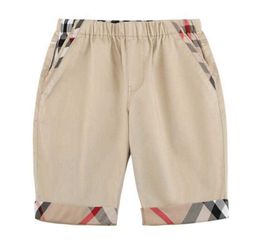 Menino roupa calças médias cor sólida cor de design menino verão 100% algodão calça média