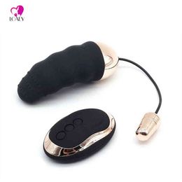 Nxy Vibrators Sex Loaey Black Purple Usb Rechargeable 10 Speed Remote Control Wireless Vibrating Love Eggs Vibrator Toys for Women 1220