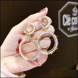 Dangle & Chandelier Earrings Jewellery S1255 Fashion S925 Sier Post Pearl Beads Rhinstone Circel Stud Drop Delivery 2021 Hrgmu