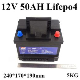 Gtk Lifepo4 12v 50ah lithium battery pack Inverter Boost Portable use for car ebike motorbike lead acid UPS+charger